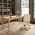 Chaise de bureau pivotante en cuir pleine fleur Dumont Modern Farmhouse