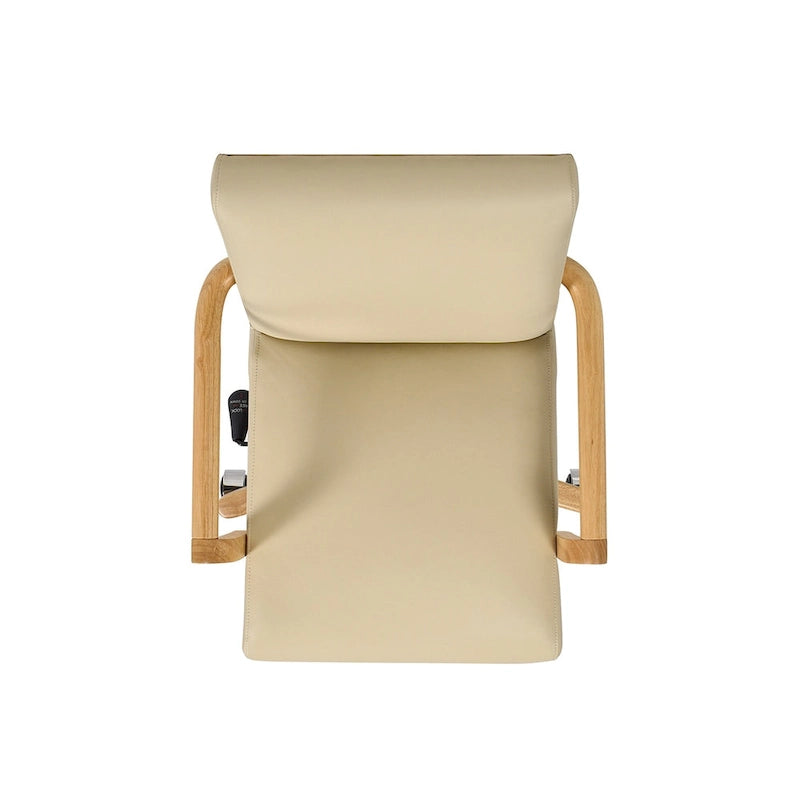 Chaise de bureau pivotante en cuir pleine fleur Dumont Modern Farmhouse