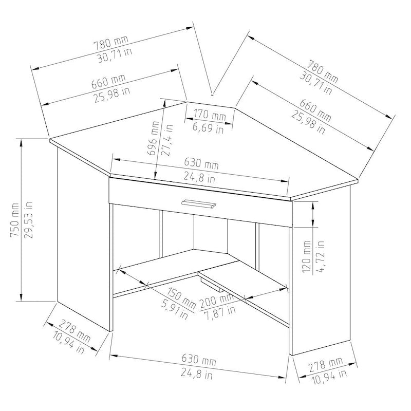 Bureau d'angle/Coiffeuse idéal(e)