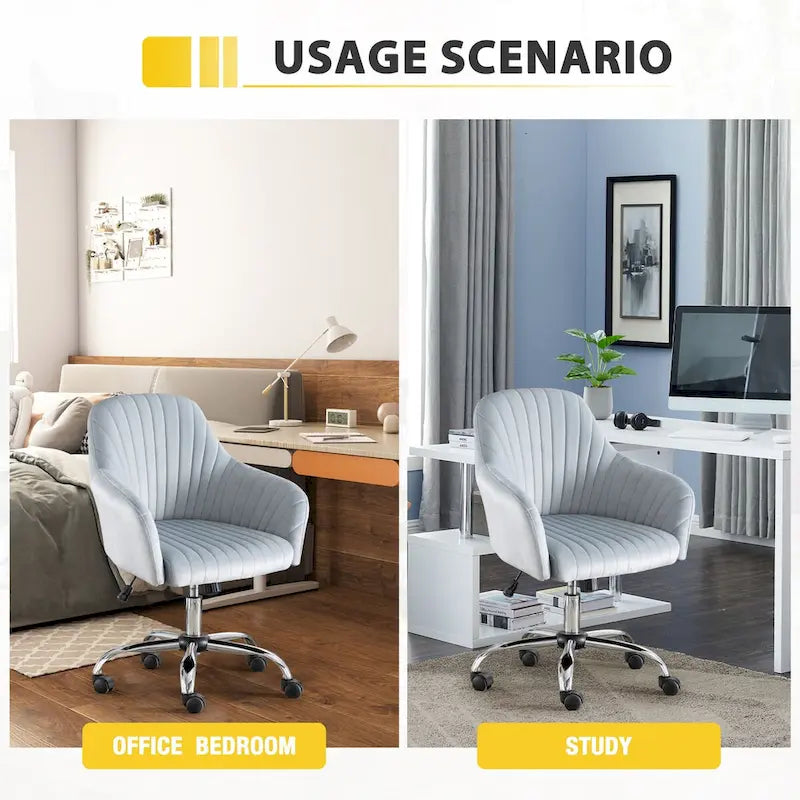 Chaise de bureau de loisirs moderne GEITIN avec hauteur réglable