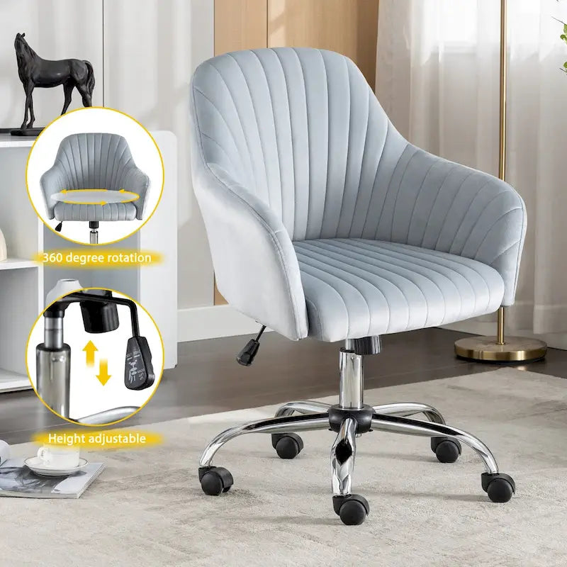 Chaise de bureau de loisirs moderne GEITIN avec hauteur réglable