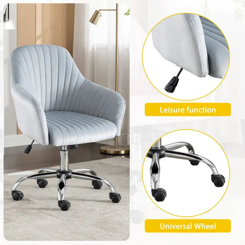 Chaise de bureau de loisirs moderne GEITIN avec hauteur réglable