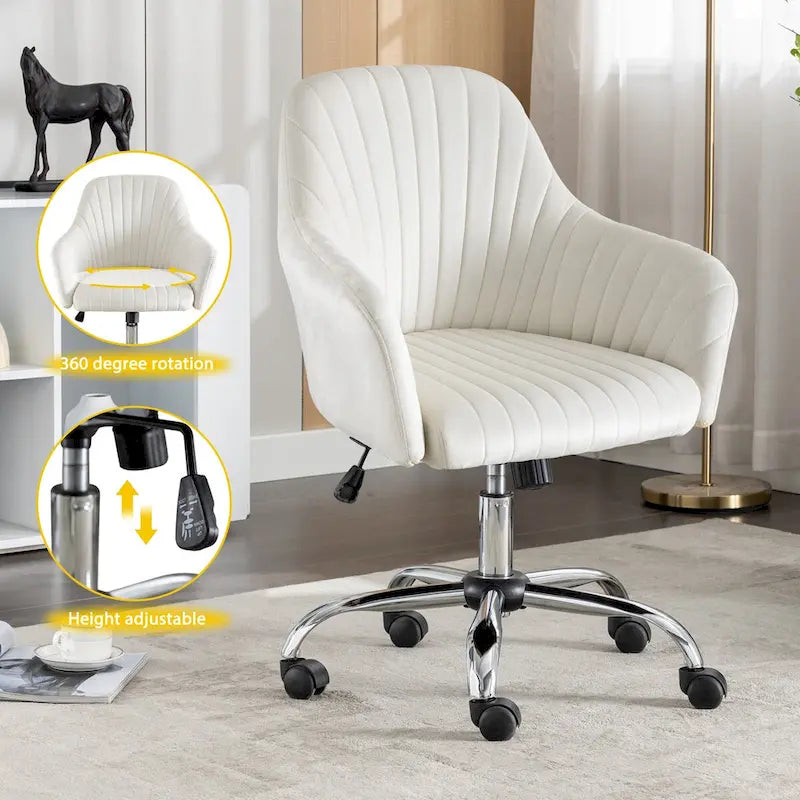 Chaise de bureau de loisirs moderne GEITIN avec hauteur réglable