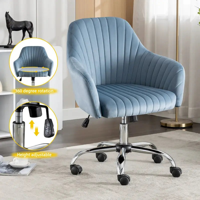 Chaise de bureau de loisirs moderne GEITIN avec hauteur réglable