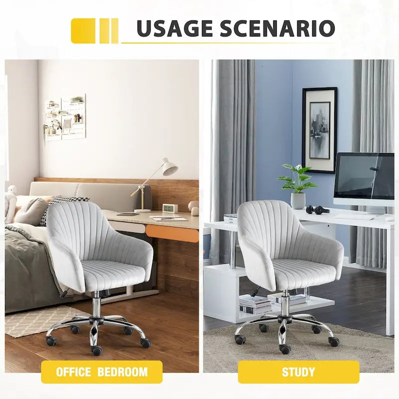 Chaise de bureau de loisirs moderne GEITIN avec hauteur réglable