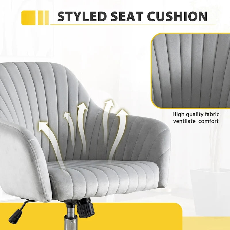 Chaise de bureau de loisirs moderne GEITIN avec hauteur réglable