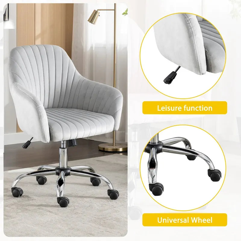 Chaise de bureau de loisirs moderne GEITIN avec hauteur réglable