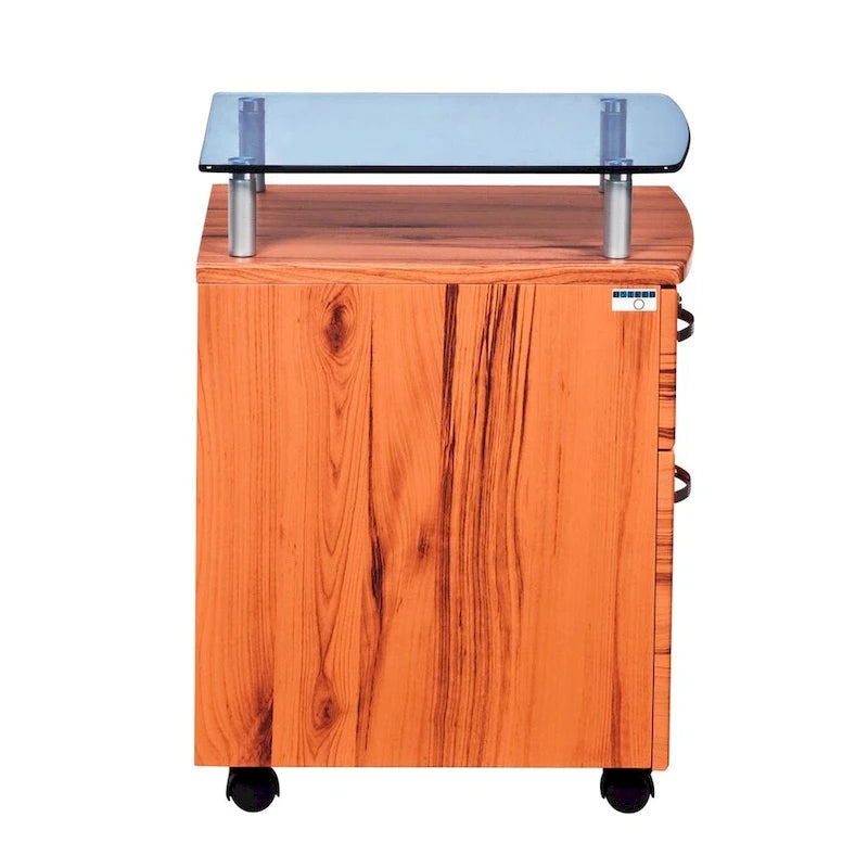 Classeur roulant Porch & Den Capilano avec plateau en verre