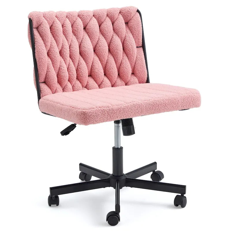 Chaise de bureau EROMMY à pieds croisésChaise sans accoudoirs entrecroisée avec roulettesRéglable en hauteur pour bureau, chambre, salon - S.O.