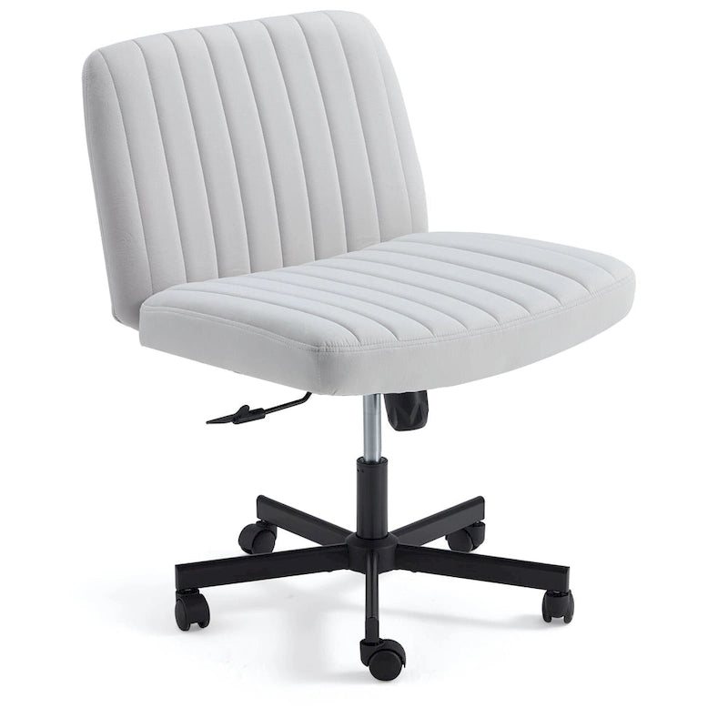 Chaise de bureau EROMMY à pieds croisésChaise sans accoudoirs entrecroisée avec roulettesRéglable en hauteur pour bureau, chambre, salon - S.O.