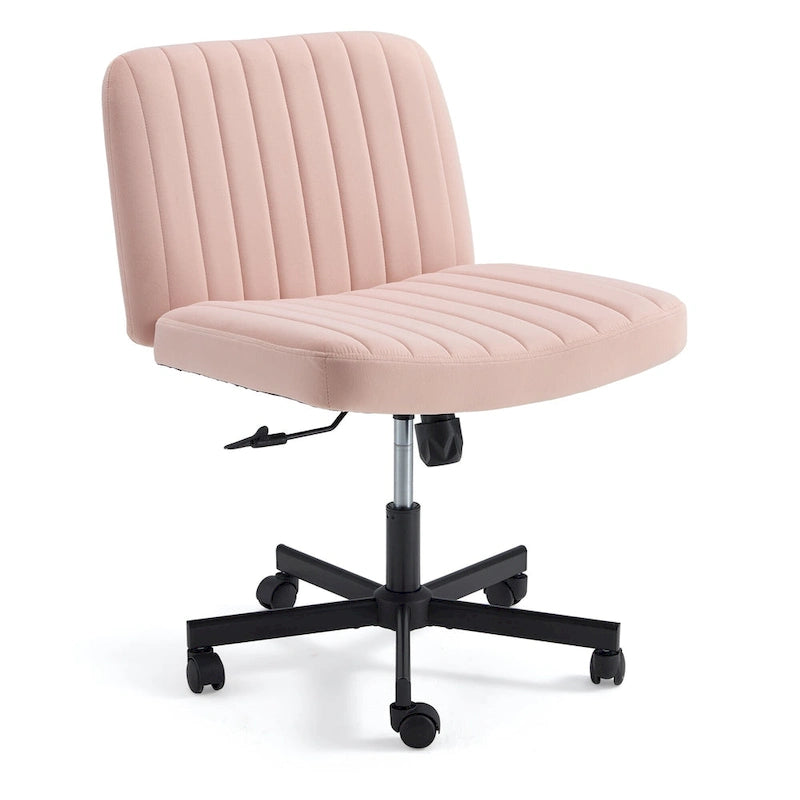 Chaise de bureau EROMMY à pieds croisésChaise sans accoudoirs entrecroisée avec roulettesRéglable en hauteur pour bureau, chambre, salon - S.O.