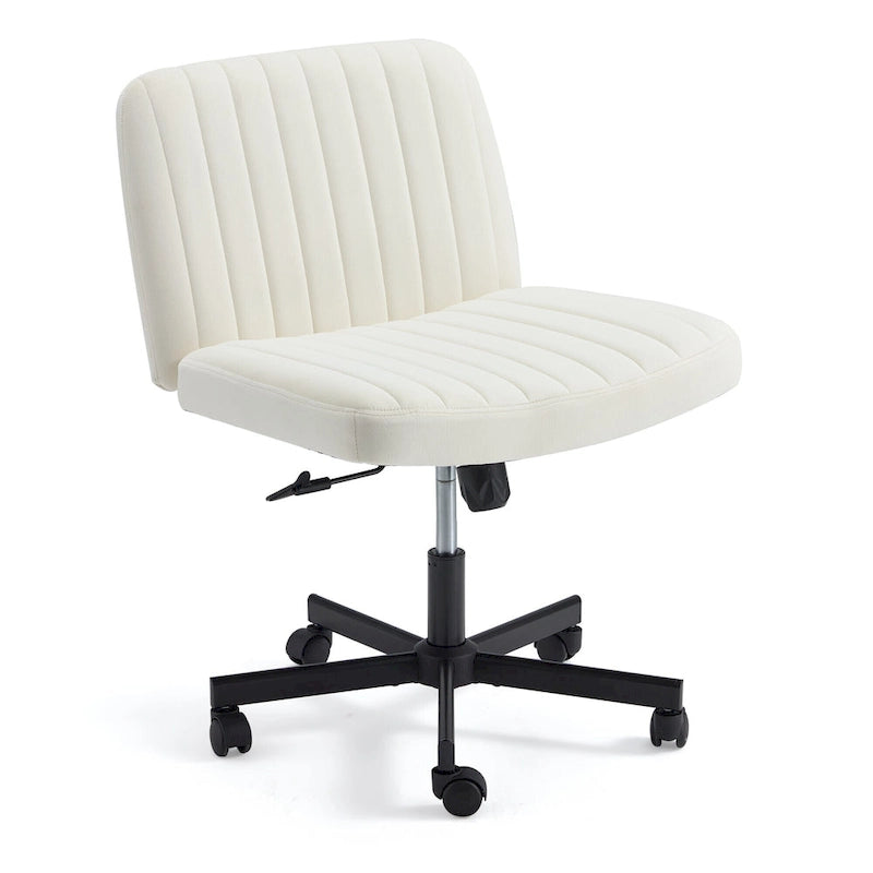 Chaise de bureau EROMMY à pieds croisésChaise sans accoudoirs entrecroisée avec roulettesRéglable en hauteur pour bureau, chambre, salon - S.O.