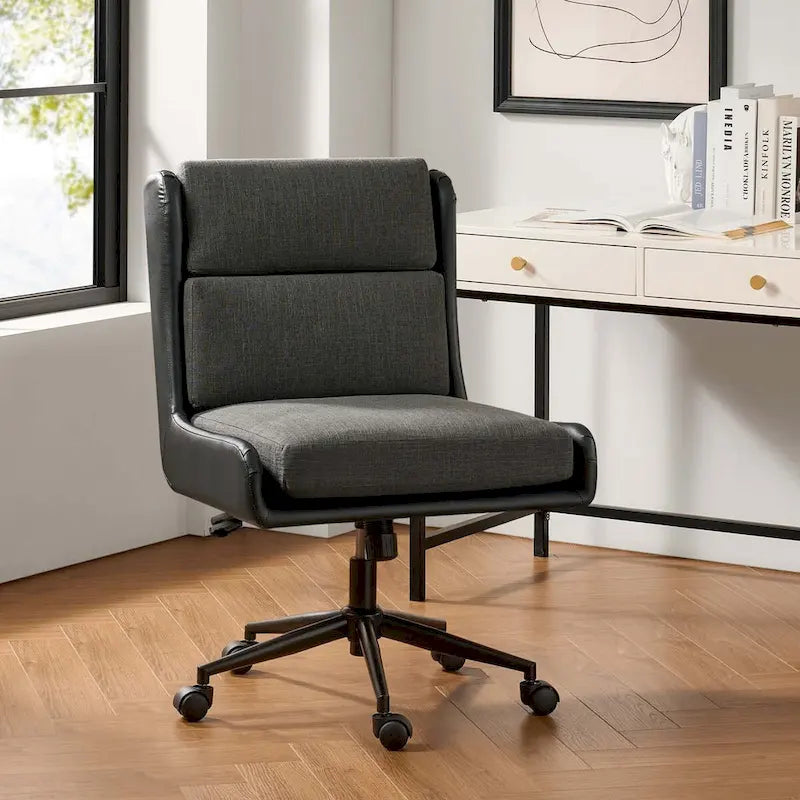 Fauteuil de bureau moderne pivotant et inclinable Siegfried avec revêtement souple amovible par HULALA HOME