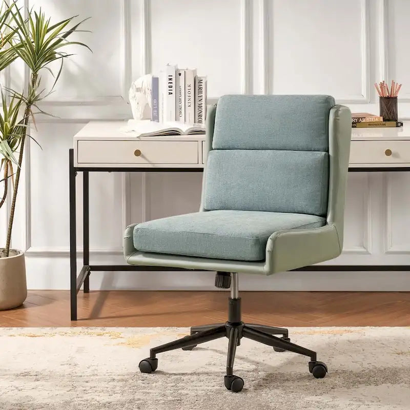Fauteuil de bureau moderne pivotant et inclinable Siegfried avec revêtement souple amovible par HULALA HOME