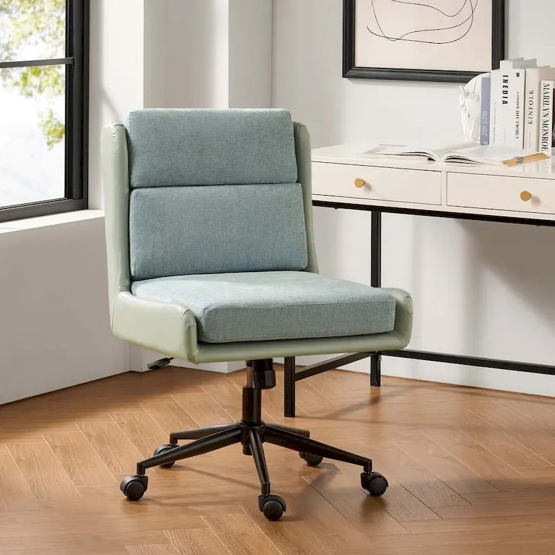 Fauteuil de bureau moderne pivotant et inclinable Siegfried avec revêtement souple amovible par HULALA HOME