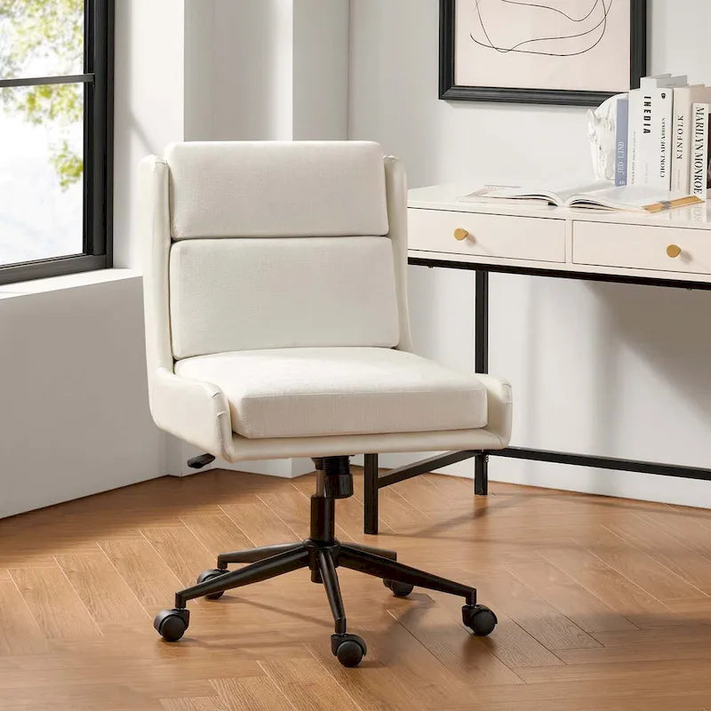 Fauteuil de bureau moderne pivotant et inclinable Siegfried avec revêtement souple amovible par HULALA HOME