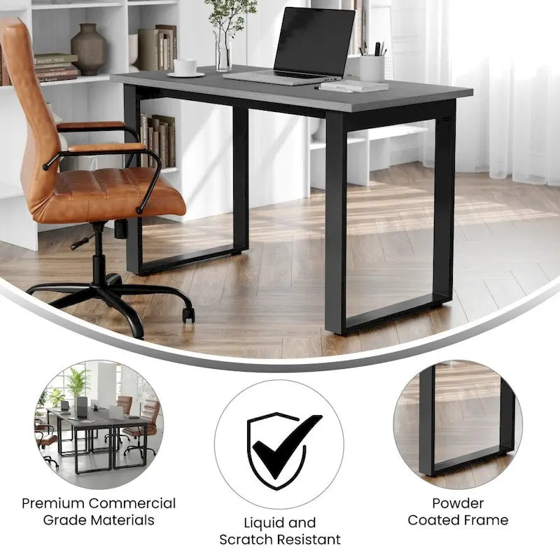 Table de conférence commerciale avec plateau stratifié et piètement en U