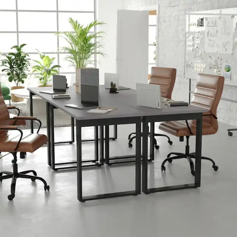 Table de conférence commerciale avec plateau stratifié et piètement en U