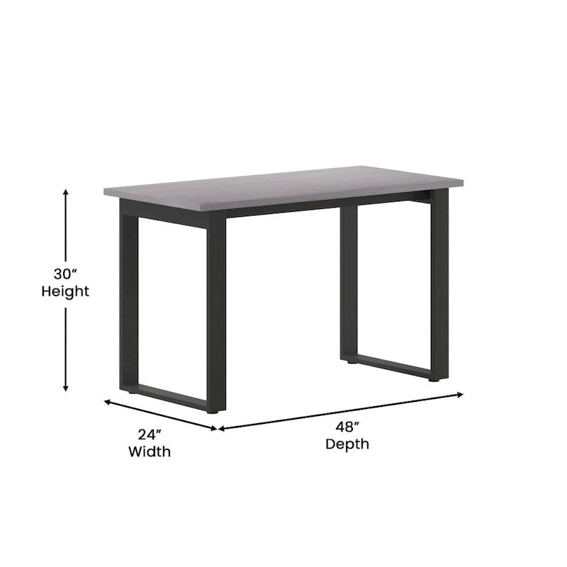 Table de conférence commerciale avec plateau stratifié et piètement en U