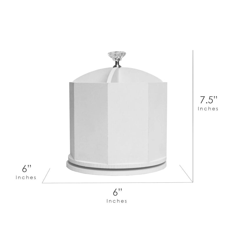 Organisateur de papeterie pivotant American Art Decor - Blanc