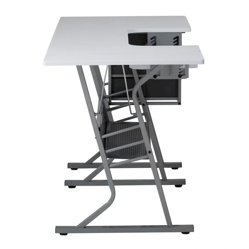 Table de couture Studio Designs Eclipse Ultra en bois gris et blanc