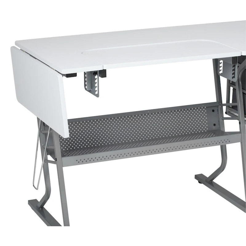 Table de couture Studio Designs Eclipse Ultra en bois gris et blanc