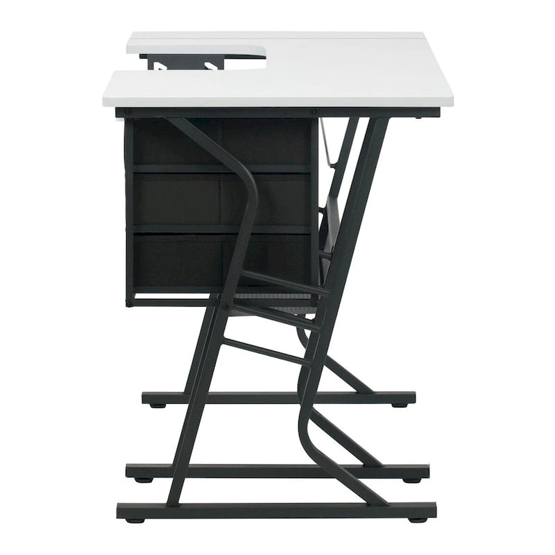 Table de couture Studio Designs Eclipse Ultra en bois gris et blanc