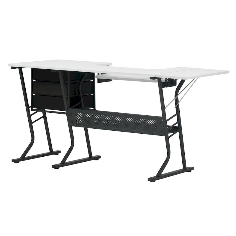 Table de couture Studio Designs Eclipse Ultra en bois gris et blanc