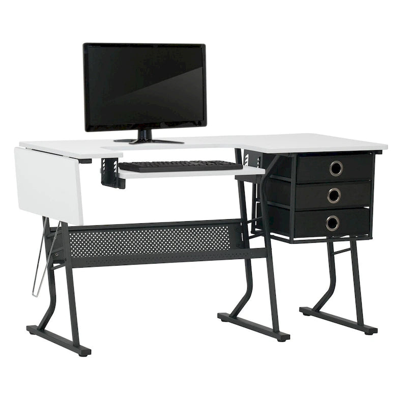 Table de couture Studio Designs Eclipse Ultra en bois gris et blanc