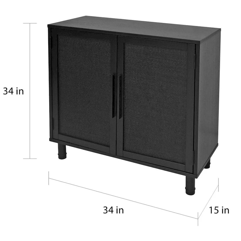 Hopper Studio Delancey Armoire noire 2 portes