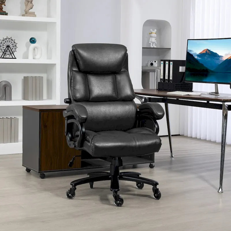 Chaise de bureau Vinsetto en cuir PU