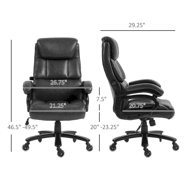 Chaise de bureau Vinsetto en cuir PU