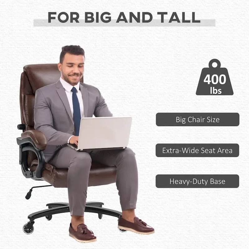 Chaise de bureau Vinsetto en cuir PU