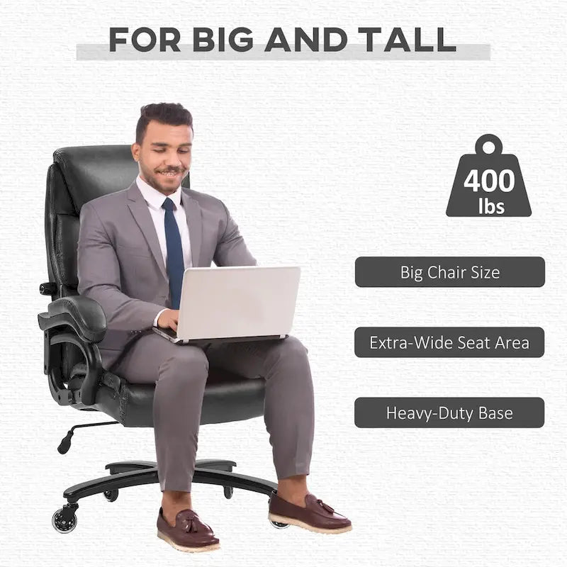 Chaise de bureau Vinsetto en cuir PU
