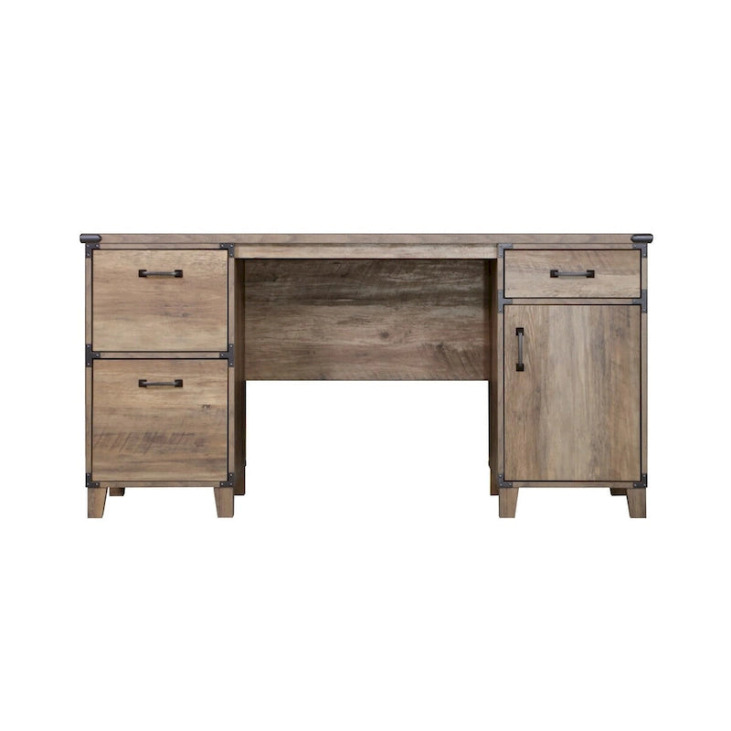 Bureau de direction Oxford Farmhouse en chêne rustique