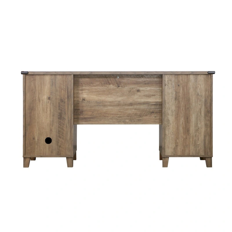 Bureau de direction Oxford Farmhouse en chêne rustique