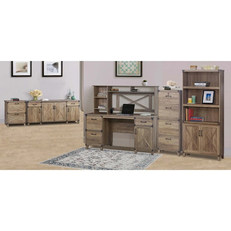 Bureau de direction Oxford Farmhouse en chêne rustique