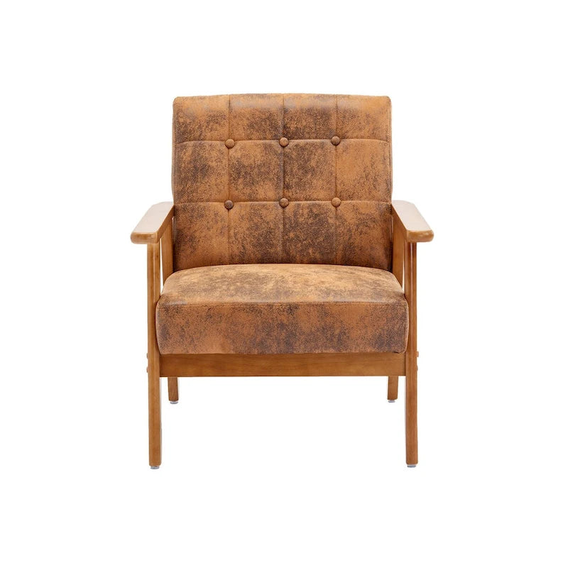 Ensemble de 2 Fauteuils d'Appoint avec Table d'appoint Fauteuil pour Salon Chambre Bureau - 78cm(H) * 64.5cm(L) * 71cm(P)