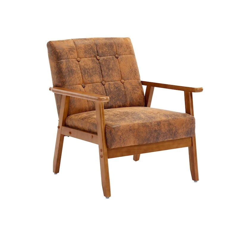 Ensemble de 2 Fauteuils d'Appoint avec Table d'appoint Fauteuil pour Salon Chambre Bureau - 78cm(H) * 64.5cm(L) * 71cm(P)