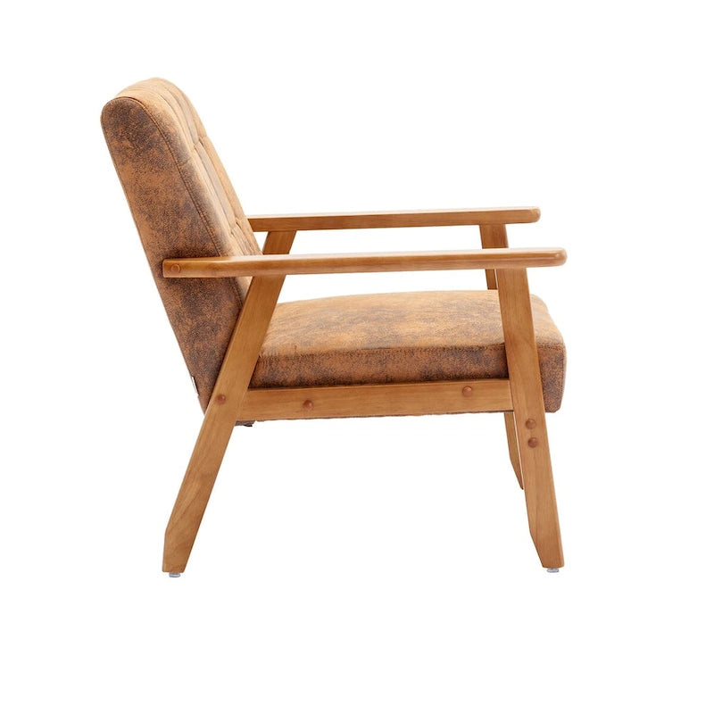 Ensemble de 2 Fauteuils d'Appoint avec Table d'appoint Fauteuil pour Salon Chambre Bureau - 78cm(H) * 64.5cm(L) * 71cm(P)