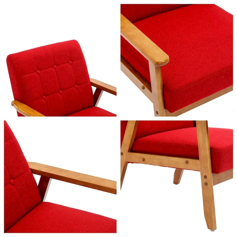 Ensemble de 2 Fauteuils d'Appoint avec Table d'appoint Fauteuil pour Salon Chambre Bureau - 78cm(H) * 64.5cm(L) * 71cm(P)