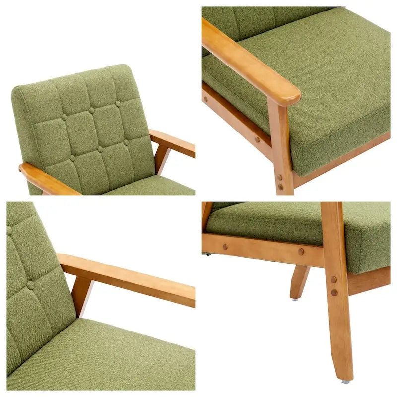 Ensemble de 2 Fauteuils d'Appoint avec Table d'appoint Fauteuil pour Salon Chambre Bureau - 78cm(H) * 64.5cm(L) * 71cm(P)