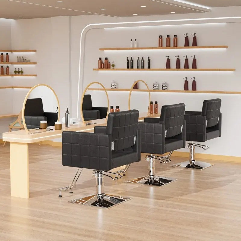 OmySalon Pédale en acier inoxydable recouverte de cuir PVC pour Chaise de coiffure, Équipement de salon de coiffure et de beauté - N/A