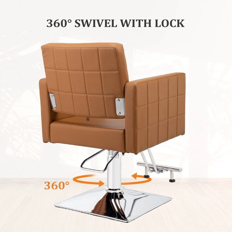 OmySalon Pédale en acier inoxydable recouverte de cuir PVC pour Chaise de coiffure, Équipement de salon de coiffure et de beauté - N/A