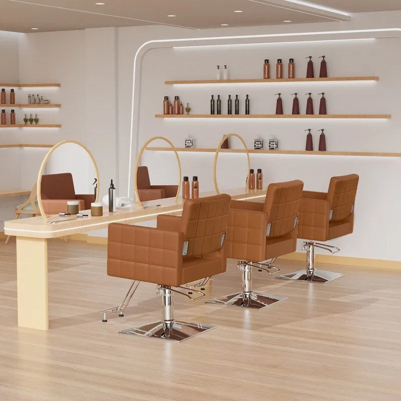 OmySalon Pédale en acier inoxydable recouverte de cuir PVC pour Chaise de coiffure, Équipement de salon de coiffure et de beauté - N/A