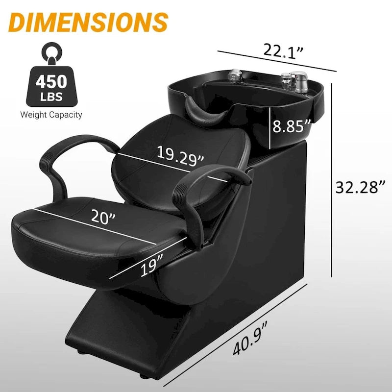 Fauteuil de lavage de coiffeur ABS en plastique (lot de 1 ou 2)