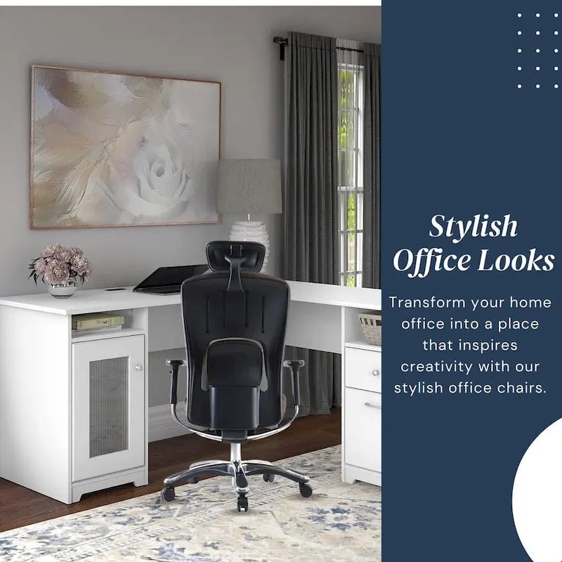 Fauteuil de bureau de direction en cuir véritable GM Seating Ergolux avec support lombaire