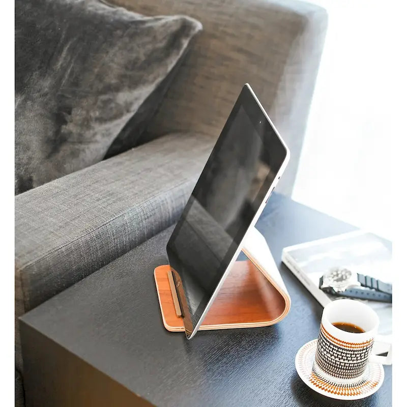 Support à tablette Yamazaki Home, Bois - L 14 x l 12 x H 11,5 cm
