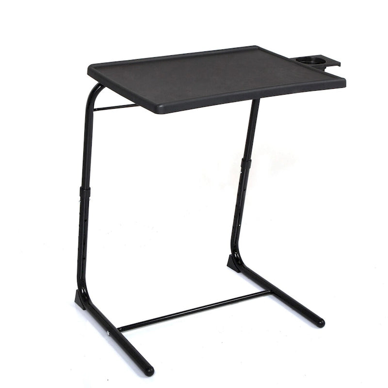 Table de lit pliante, Table d'appoint pour ordinateur portable, Hauteur réglable, Porte-gobelet