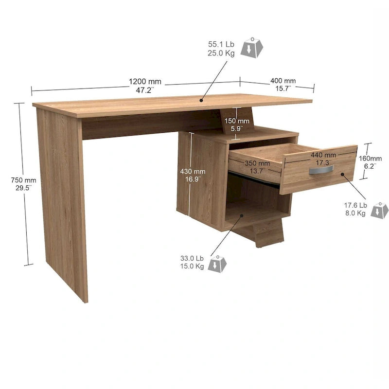 Bureau asymétrique Inval